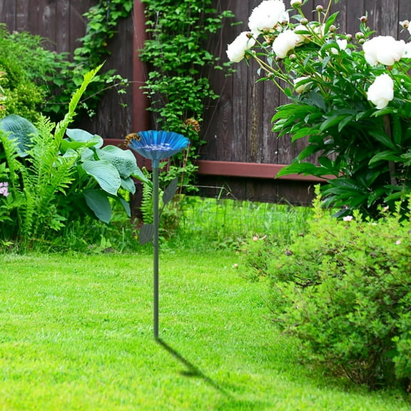 Gosuguu Metal Flower-Shaped Insect Water Feeder for Garden Pollinators with Adjustable Height