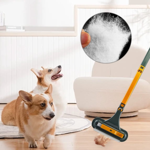 Gosuguu Multi Functional Bristle Pet Hair Remover Brush, Dog and Cat Hair Scraper for Carpet, Bed, and Fabric Cleaning