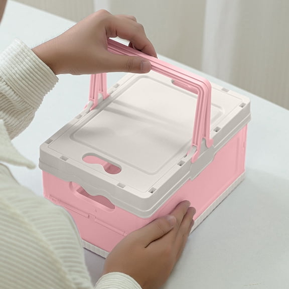 Gosuguu Plastic Folding Storage Box for Camping Picnic Car Trunk and Home Organization