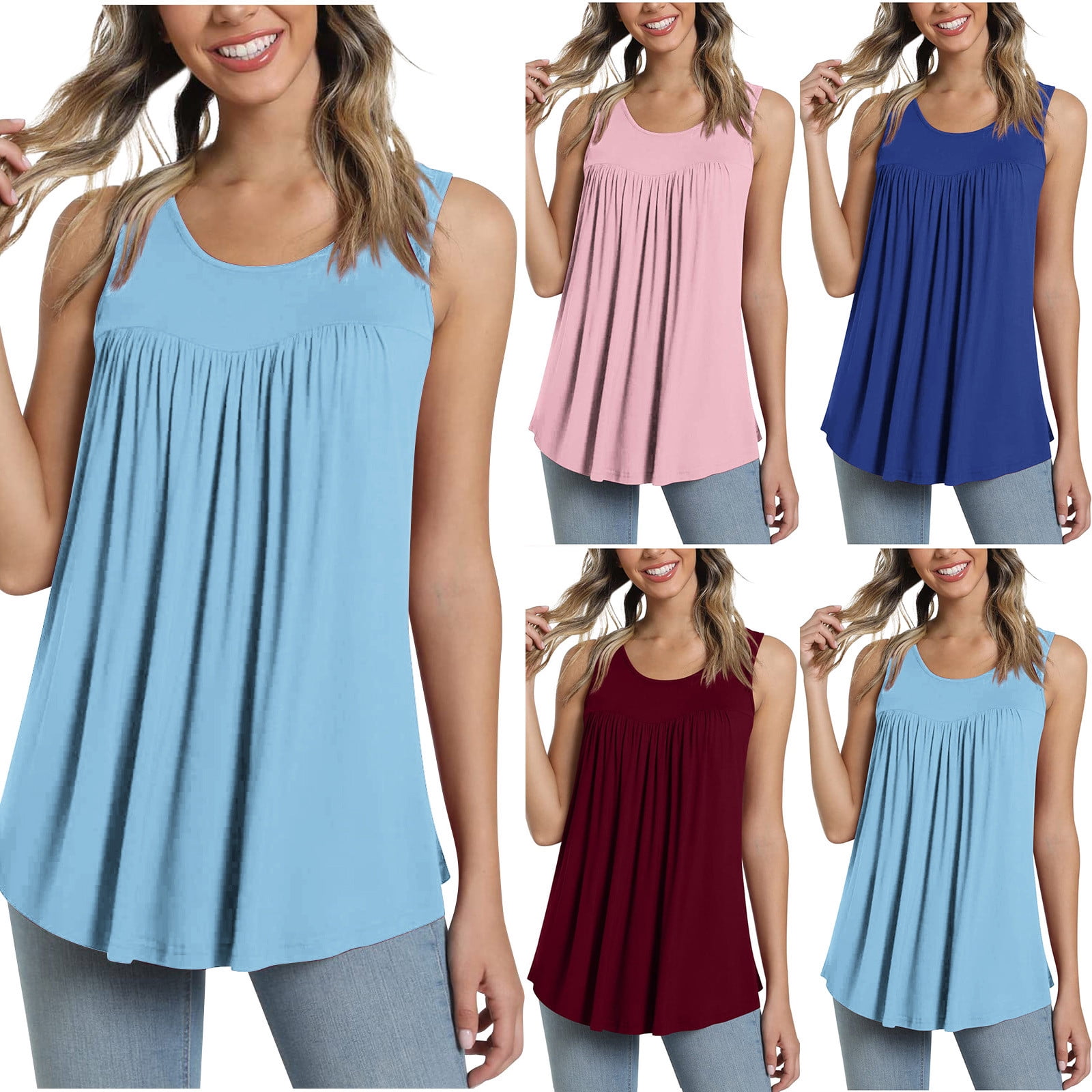Gosuguu 3/4 Sleeves Tops for Women, Blouses for Women Casual Womens Tops  Tunic Cotton T Shirts Summer Blouse Ladies Tops and Blouses Todays Daily  Deals Of The Day Prime Today Only 