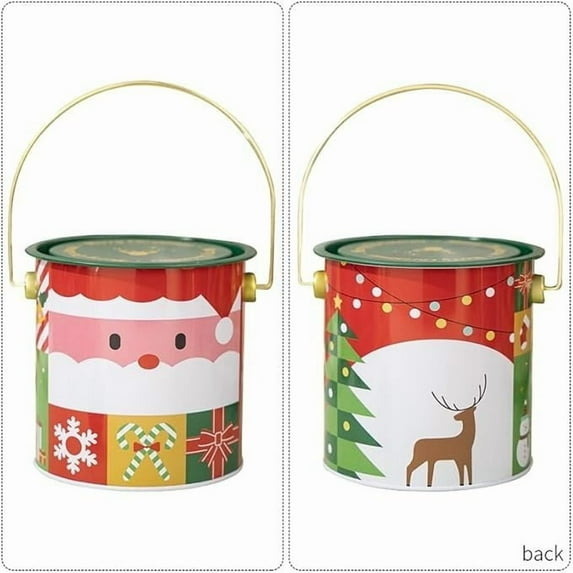 Gosuguu Vintage Santa Claus Airtight Cookie Storage Jar with Lid for Kitchen Countertop