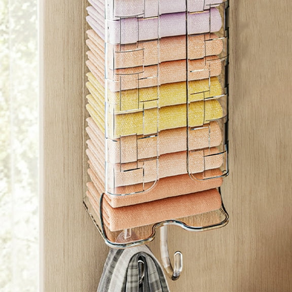 Gosuguu Wall Mounted Pull Out Storage Organizer for Socks Underwear and Small Items Clear Plastic Drawer