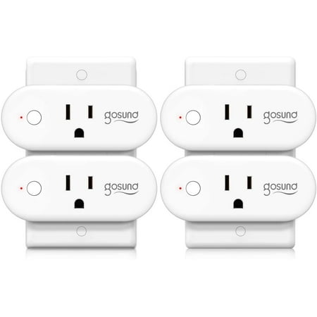 Gosund Outlet Extender Surge Protector Smart Wifi Socket Works with Alexa & Google Home 15A (4 Pack)