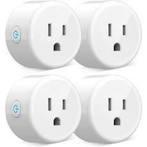Gosund Smart Plug, 2-in-1 Compact Design 2.4 GHz Wi-Fi Smart Plug, Alexa Smart Plug compatible with Google Assistant, ETL Certified 120V 10A Smart Outlet with Timer, 4 Pack