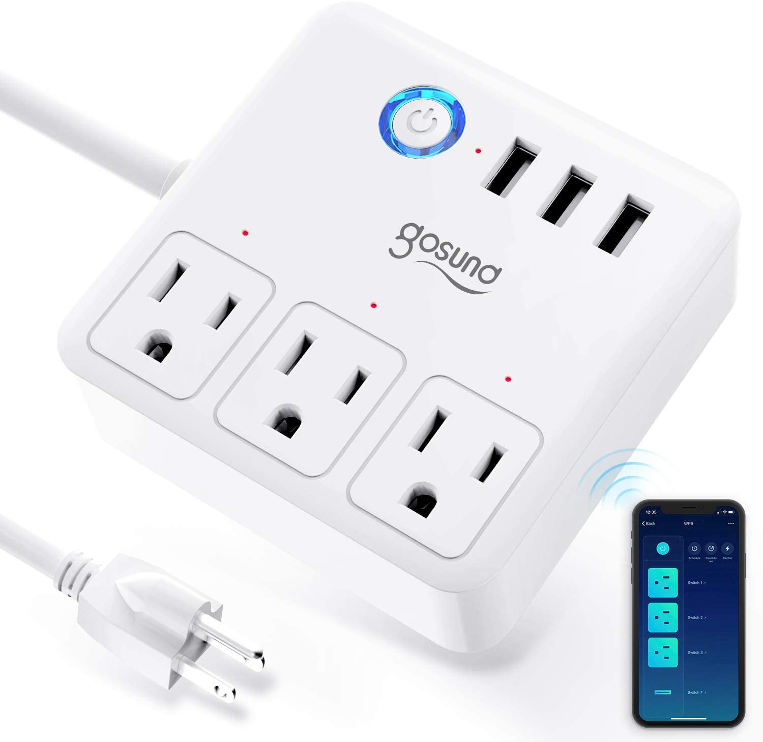  BN-LINK Smart Power Strip Compatible with Alexa Google Home, Smart  Plug WiFi Outlets Surge Protector with 4 USB 3 Charging Port Multi Plug  Extender,15A : Electronics