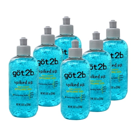 Got 2B Me Hair Spikedup Max Control Styling Gel, 8.5 Oz., Pack of 6