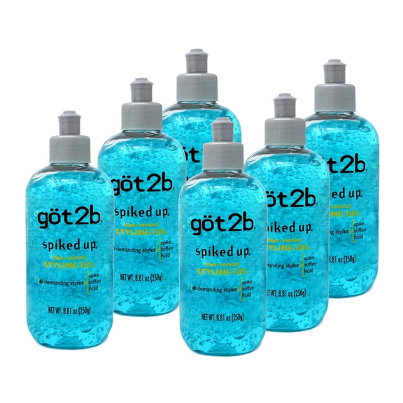 Got 2B Me Hair Spikedup Max Control Styling Gel, 8.5 Oz., Pack of 6