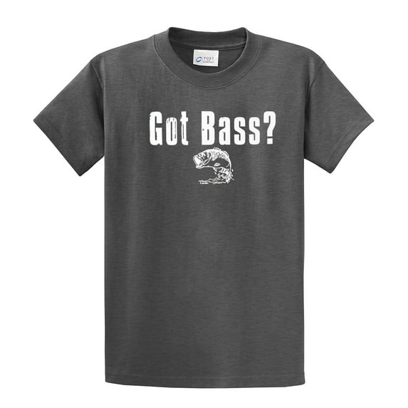Got Bass T-shirt Got Bass? Fishing Fisherman Fish Tee Small Large Mouth Outdoors Lake Boat-HeatherGray-Medium