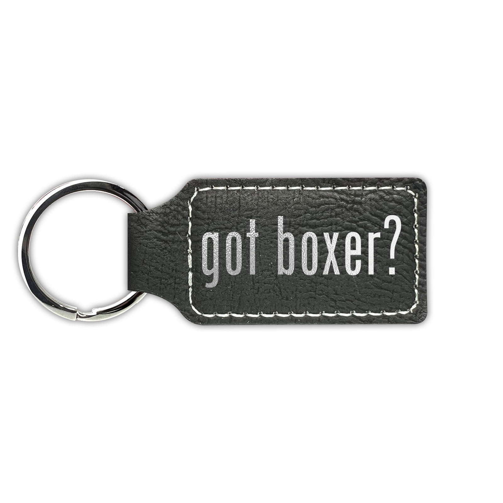 Got Boxer Keychain Leatherette Rectangle - Laser Engraved - Many Colors ...
