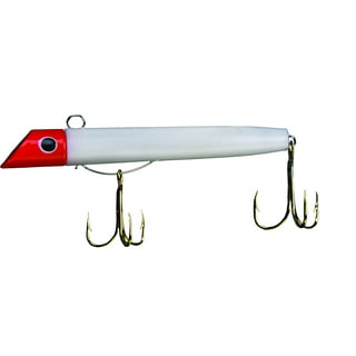 GOT-CHA 100 Series Fishing Plug Lure, White w/ Red Head, 3, 1