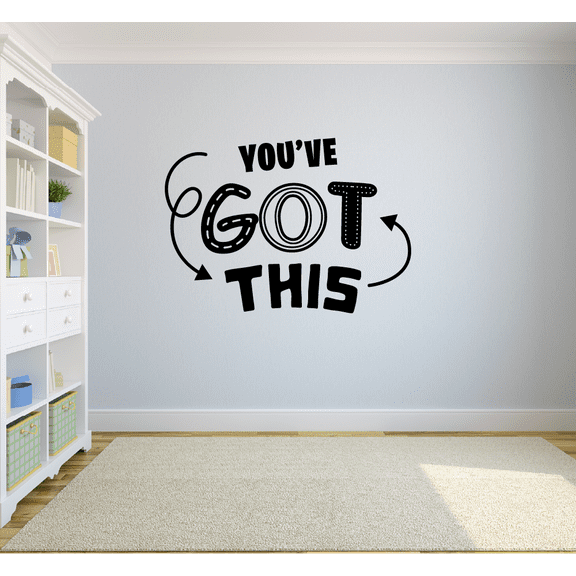 You've Got This Classroom Wall Decals Stickers Education Educational Quotes for Teachers Students School Room Nursery Kindergarten Library Home Art Decals Wall Art Vinyl Decoration Size (22x30 inch)
