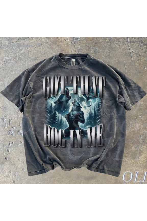 Got That Dog In Me Alpha Wolf Shirt, Vintage 90S Style Werewolf Shirt, Wolf Emo Shirts, Men.Tal Health Shirt, Wolf Sigma, Goth Tee DARK HEATHER Unisex S-5XL Hot Trending Shirt, Vintage Birthday Gift