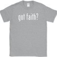 thumbnail image 1 of Got Faith T-Shirt Funny Milk Christian Religious Humor Text Novelty Tee - Heather Grey, M, 1 of 1