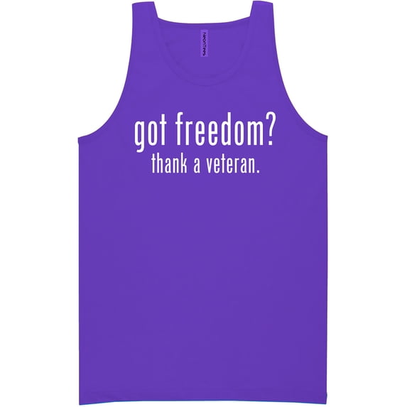 Got Freedom? Thank A Veteran Neon Tank Top