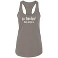 thumbnail image 1 of Got Freedom? Thank A Veteran Racerback Tank, 1 of 2