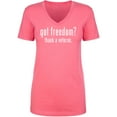 thumbnail image 1 of Got Freedom? Thank A Veteran Womens V-Neck T-Shirt, 1 of 2