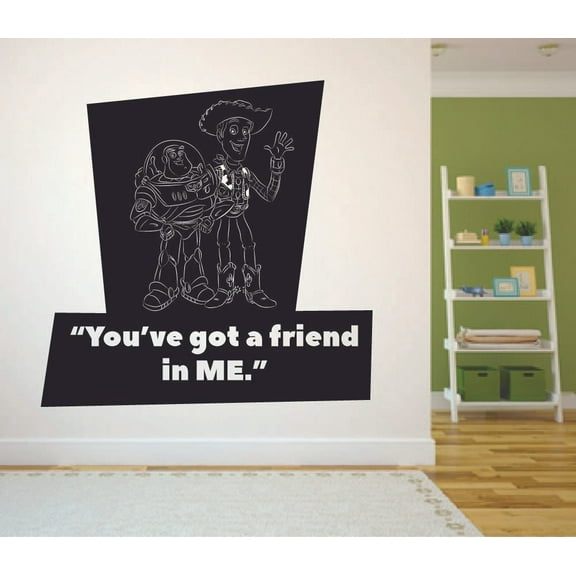 You've Got A Friend Toy Story Quote Disney Cartoon Quotes Wall Sticker Art Decal for Girls Boys Room Bedroom Nursery Kindergarten House Home Decor Stickers Wall Art Vinyl Decoration Size (30x30 inch)