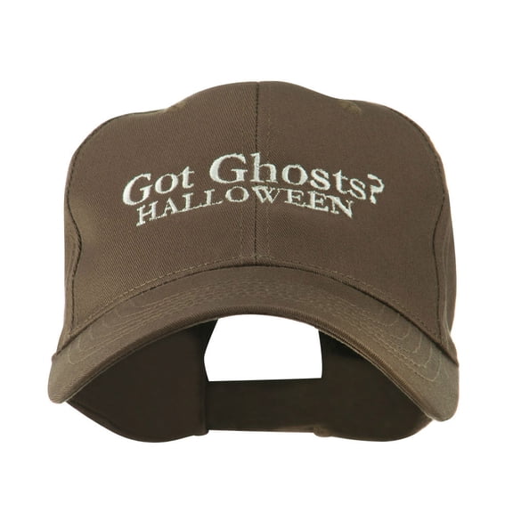 Got Ghosts Halloween Embroidered Cap - Brown OSFM