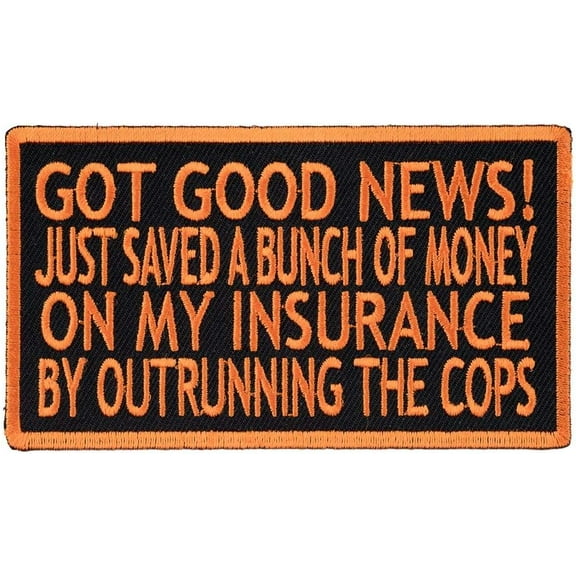 Got Good News Insurance Patch, Funny Biker Patches