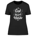 thumbnail image 1 of Got Heart Hands T-Shirt Women -Image by Shutterstock, Female 3X-Large, 1 of 2