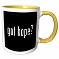 thumbnail image 1 of 3drose, Got Hope, 15oz Two-tone Yellow Mug, 1 of 6