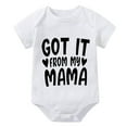 thumbnail image 1 of Got It From My Mama Cute Newborn Girl Outfits Short Sleeve Boy Coming Home Outfit White Baby Girl Onsies6-9 Months, 1 of 2