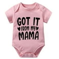 thumbnail image 1 of Got It From My Mama Newborn Girl Hospital Outfit Set Short Sleeve Baby Boy Going Home Outfit Newborn Summer White Baby Clothe, 1 of 2