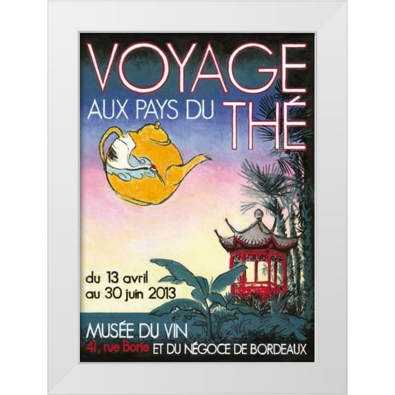 Got, Jean-Pierre 11x14 White Modern Wood Framed Museum Art Print Titled - Voyage aux pays des thes