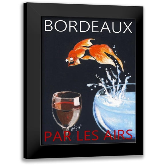 Got, Jean Pierre 12x14 Black Modern Framed Museum Art Print Titled - Bordeaux par les airs