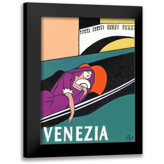 Got, Jean Pierre 12x14 Black Modern Framed Museum Art Print Titled - Venezia