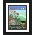 thumbnail image 1 of Got, Jean Pierre 12x14 Black Ornate Wood Framed with Double Matting Museum Art Print Titled - Monaco Travel Poster, 1 of 4