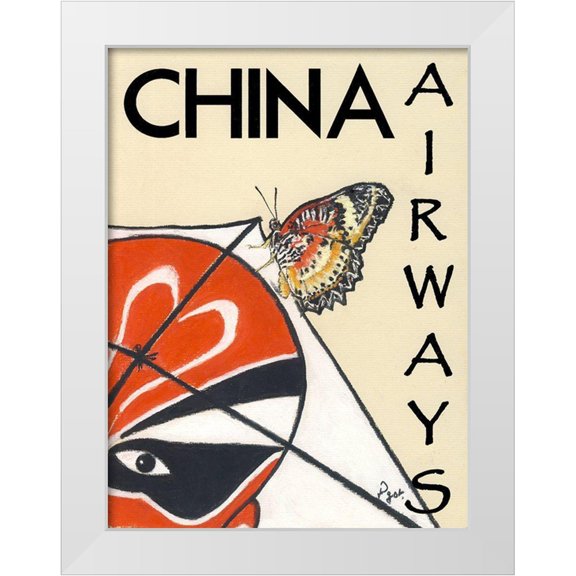 Got, Jean Pierre 12x14 White Modern Wood Framed Museum Art Print Titled - China Airways