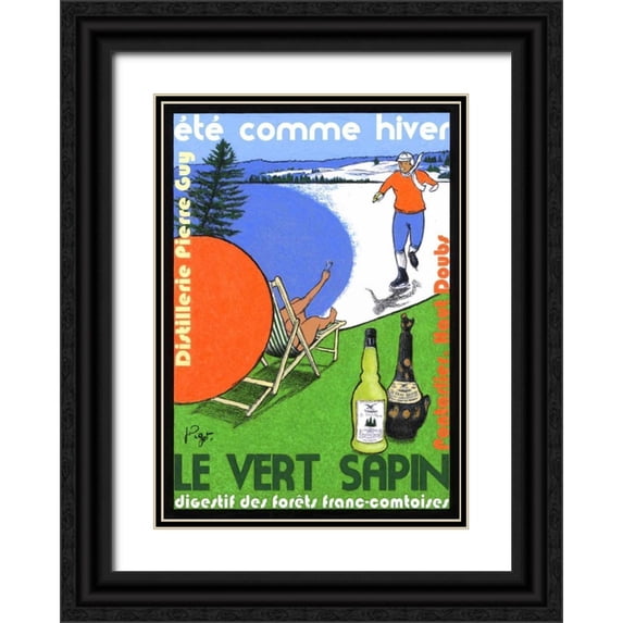 Got, Jean-Pierre 14x18 Black Ornate Wood Framed with Double Matting Museum Art Print Titled - Ete comme Hiver