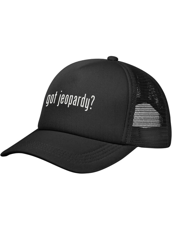 Got Jeopardy Mesh Back Hat for Men Women Adjustable Fashion Baseball Cap Black Dad Hat