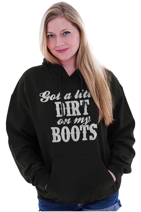 Got Little Dirt Boots Cute Southern Hoodie Sweatshirt Women Brisco Brands L
