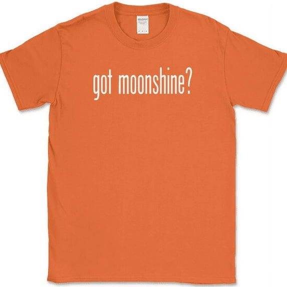 Got Moonshine T-Shirt Funny Milk Popcorn Drinking Liquor Whiskey Tee - Orange, 5XL