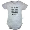 thumbnail image 1 of Got My Mind On My Mommy And My Mommy On My Mind Funny Rompers For Babies, Newborn Baby Unisex Bodysuits, Infant Jumpsuits, Toddler 0-24 Months Kids One-Piece Oufits (Gray, 0-6 Months), 1 of 4