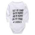 thumbnail image 1 of Got My Mind On My Mommy Onesie Neutral Long Sleeve Girl Infant Outfits White 0-3 Months Baby Clothes, 1 of 2