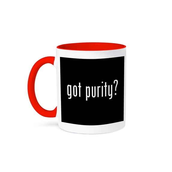 3dRose, Got Purity, 11oz Two-Tone Red Mug