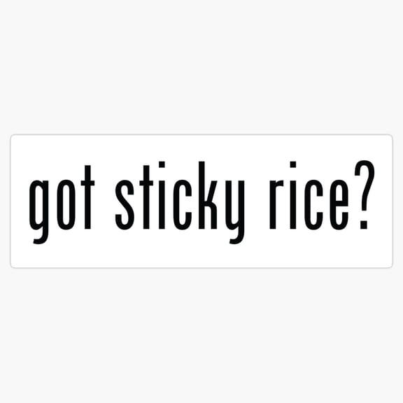 Got Rice Asian Culinary Staples Food Lover Slogan Vinyl Sticker