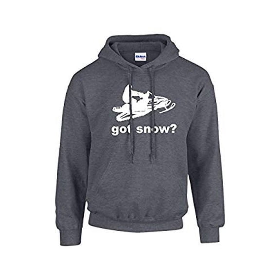 Got Snow? Funny Snowmobile Snowboard Skiing Cold Weather Winter Sports Men's Hooded Sweatshirt-HeatherGray-XXXL