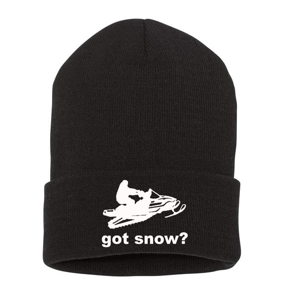 Got Snow Winter Sports Beanie Hat, One Size, Black