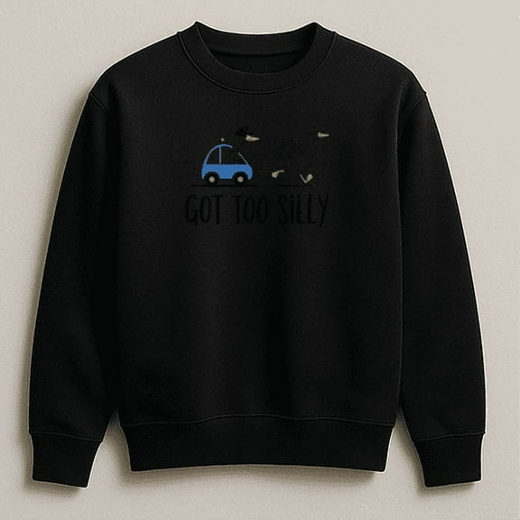 Got Too Silly Funny Goose Cartoon Retro Inspired Graphic Print Sweatshirt, up to size 5XL