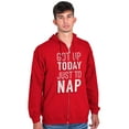 thumbnail image 1 of Got Up Just Nap Sleepy Lazy Geeky Zip Up Hoodie Men's Women's Brisco Brands L, 1 of 6