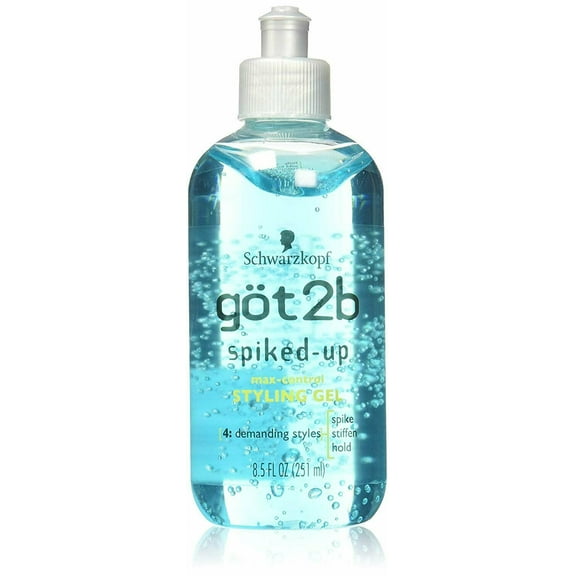Got2B Spiked Up Styling Hair Gel, Max Control, 8.5 oz. (Pack of 4)