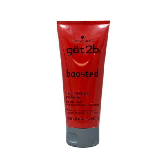 Got 2B Boosted Hair Thickening Cream for Fuller Styles, Medium Shine, Medium Hold, 6 Ounce - 18 Pack