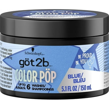 Got2b Color Pop Semi-Permanent Hair Color Mask, Blue, 5.1 oz