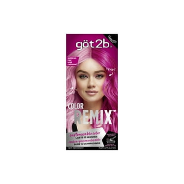 Got2b Color Remix, Customizable Semi-Permanent Hair Color, 093 Shocking Pink, 1 Application