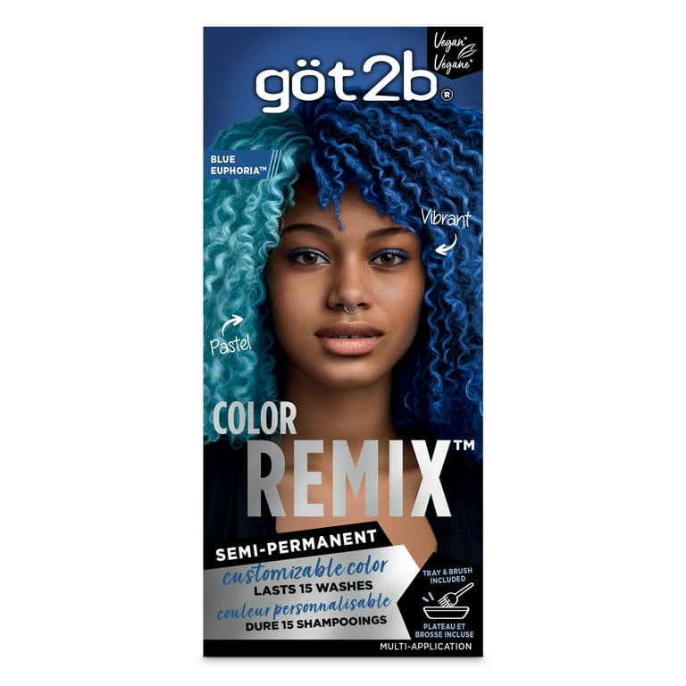 got2b Customizable Semi-Permanent Hair Color Kit Blue Euphoria 095