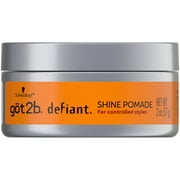 got2b Defiant Shine Pomade, 2 Fl Oz, High Shine Hair Styling Pomade for Men and Women, Creates Texture, Control & Light Hold, Tames Unruly Hair, Suitable for Short to Medium Styles